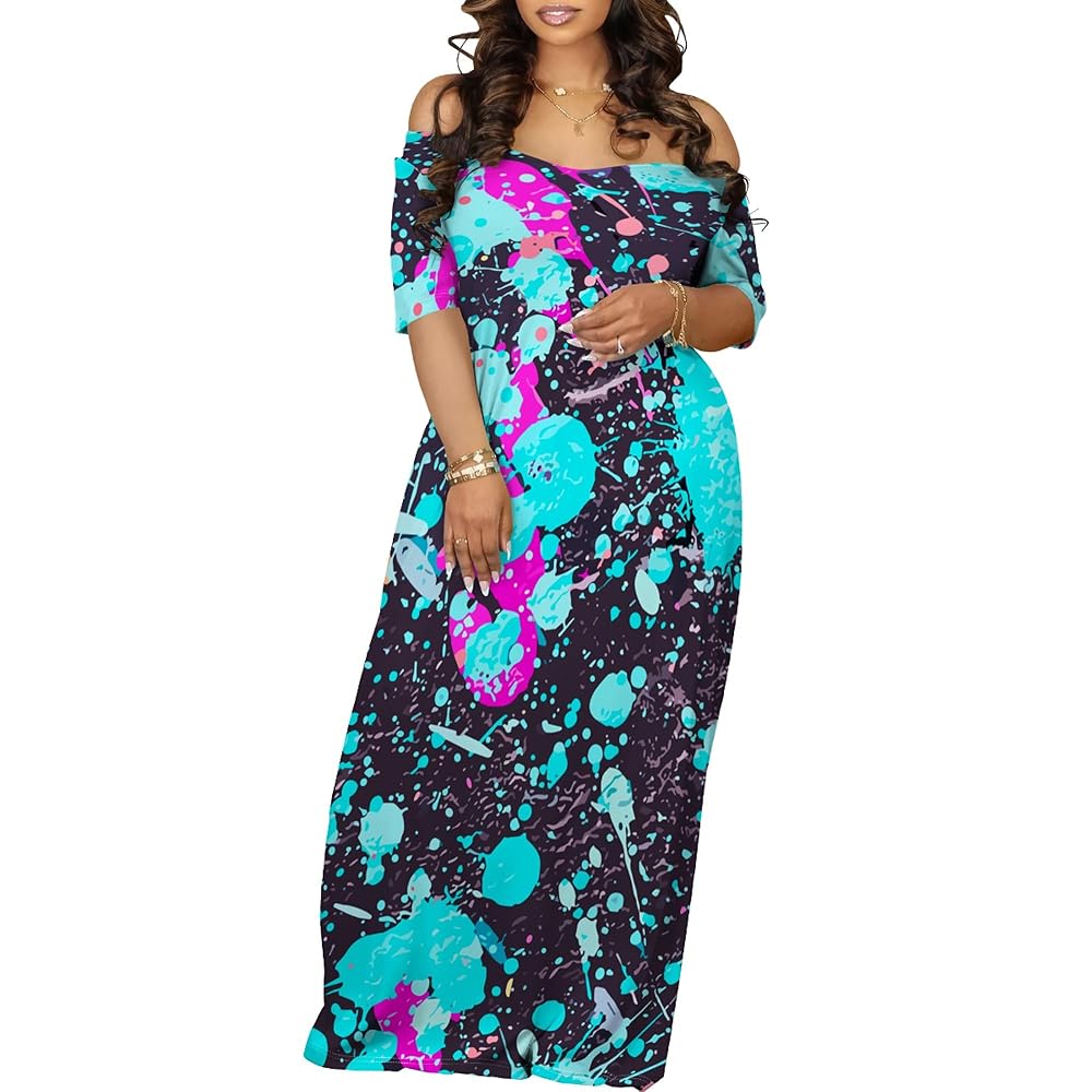 Amazon.com: KAYNSARY Women Off Shoulder Dress Summer Casual